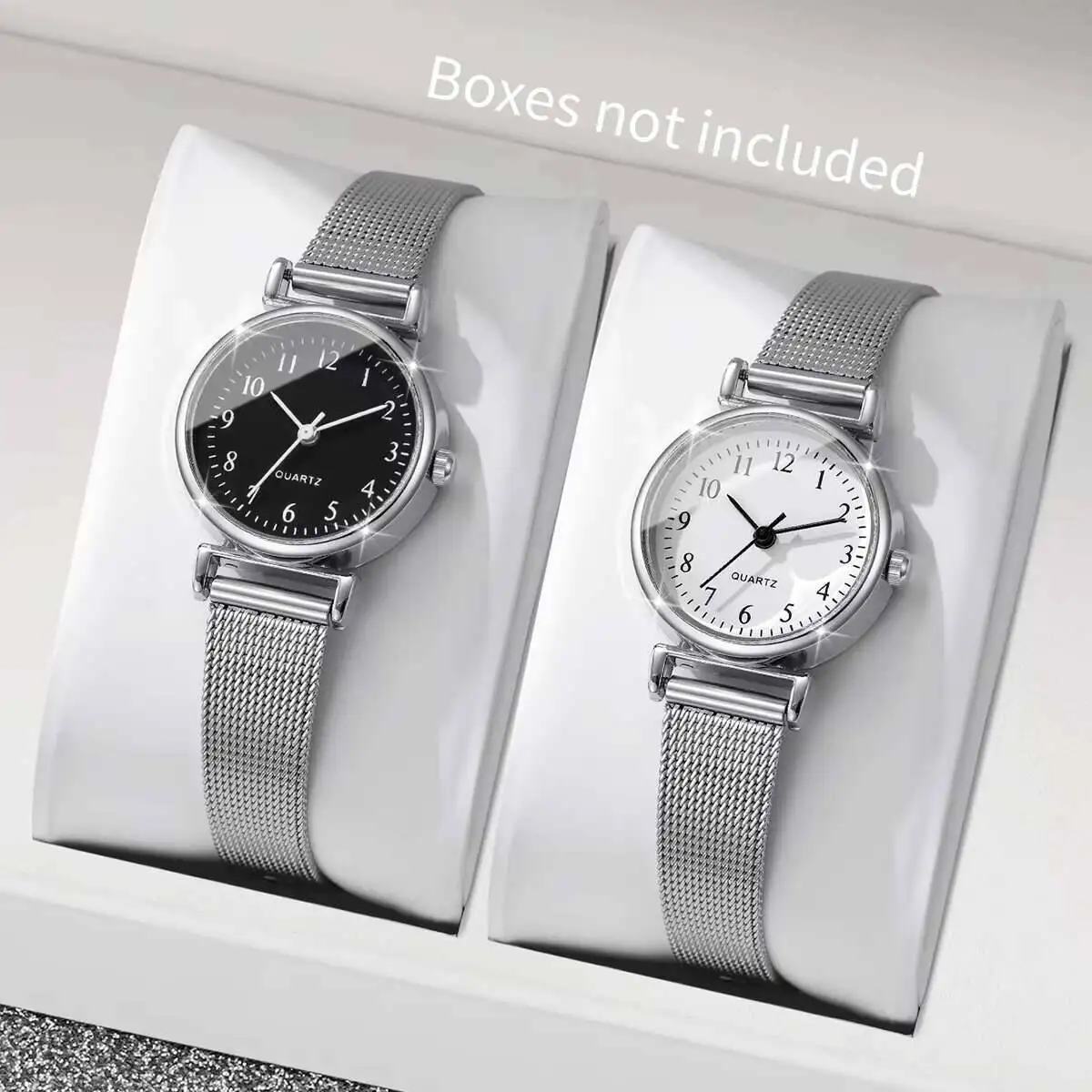 Stainless Mesh Band - 1/2PCS Fashion Women Watches Simple Mesh
