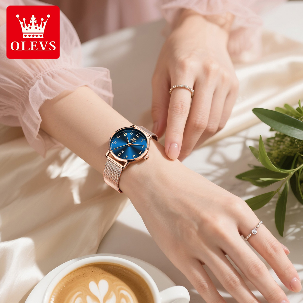 OLEVS 5653 Woman Watches Elega - огляд і ціна Stainless Mesh Band