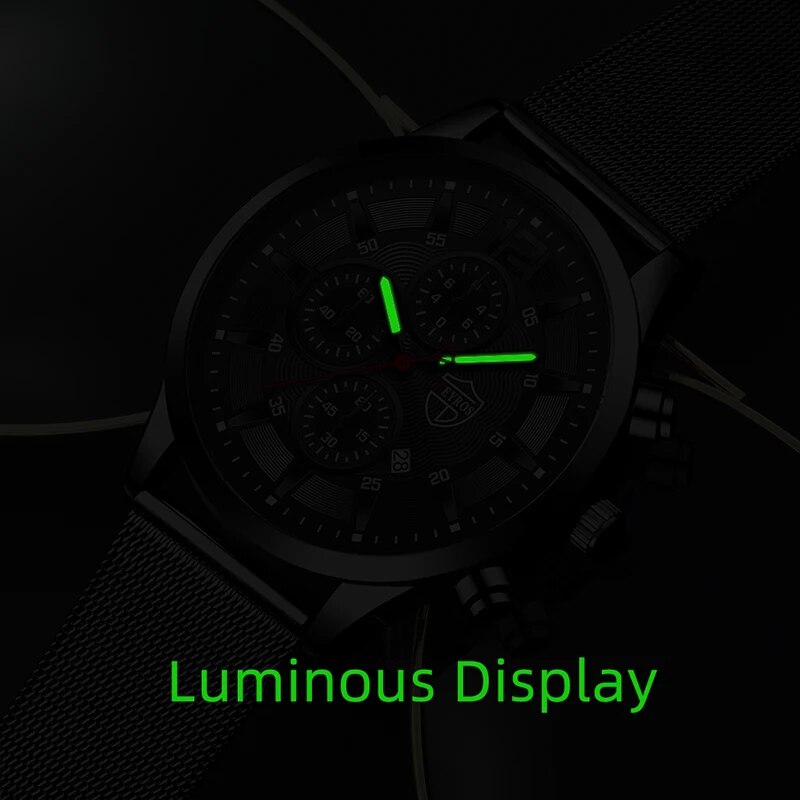 DEYROS Mens Fashion Minimalist - огляд і ціна Stainless Mesh Band