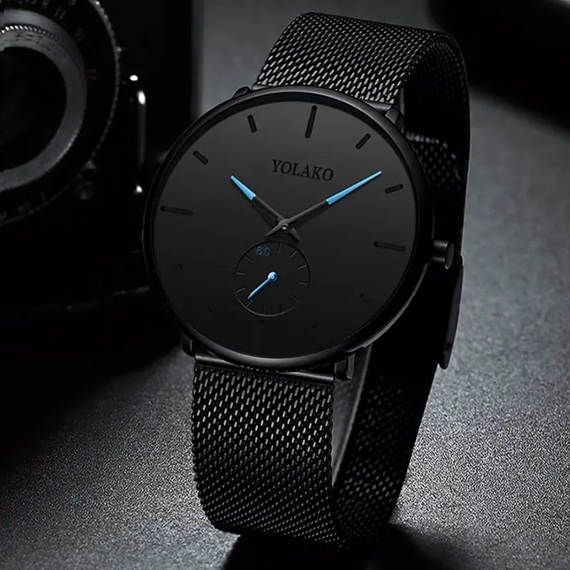 YOLAKO Mens Fashion Minimalist - огляд і ціна Stainless Mesh Band