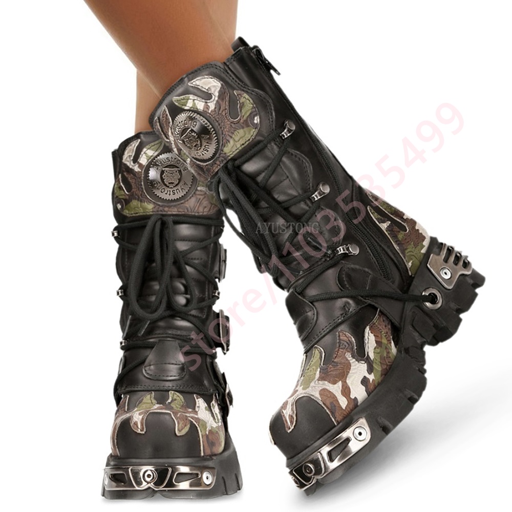 Punk Rock Camouflage Belt Buck - огляд і ціна Leather Classic Strap
