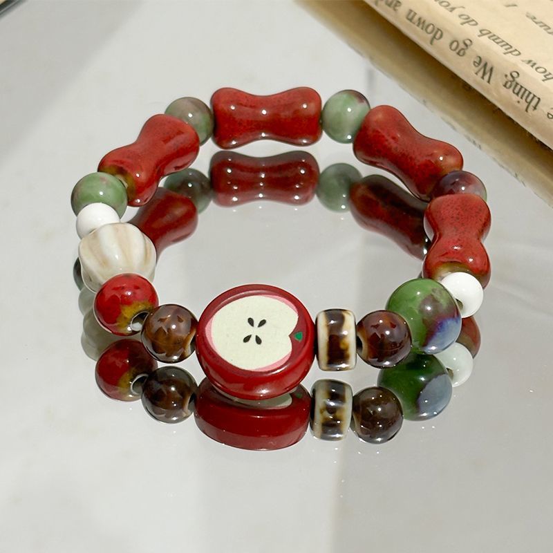 Retro Imitation Apple Ceramic  - огляд і ціна Ceramic Link Bracelet