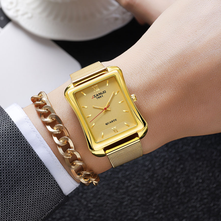 2024 New Trendy Men's Square W - огляд і ціна Stainless Mesh Band
