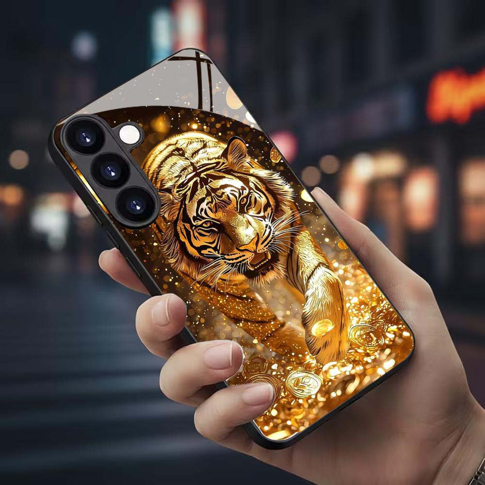 Tiger pattern glass Phone Case - огляд і ціна Samsung Galaxy S25